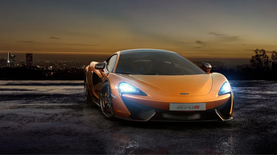 orange mclaren 570s car